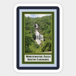 Vintage Travel Whitewater Falls Sticker